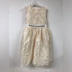 Big Girl Sleeveless Rhinestones Dress Wedding Easter Flower Girl Dress